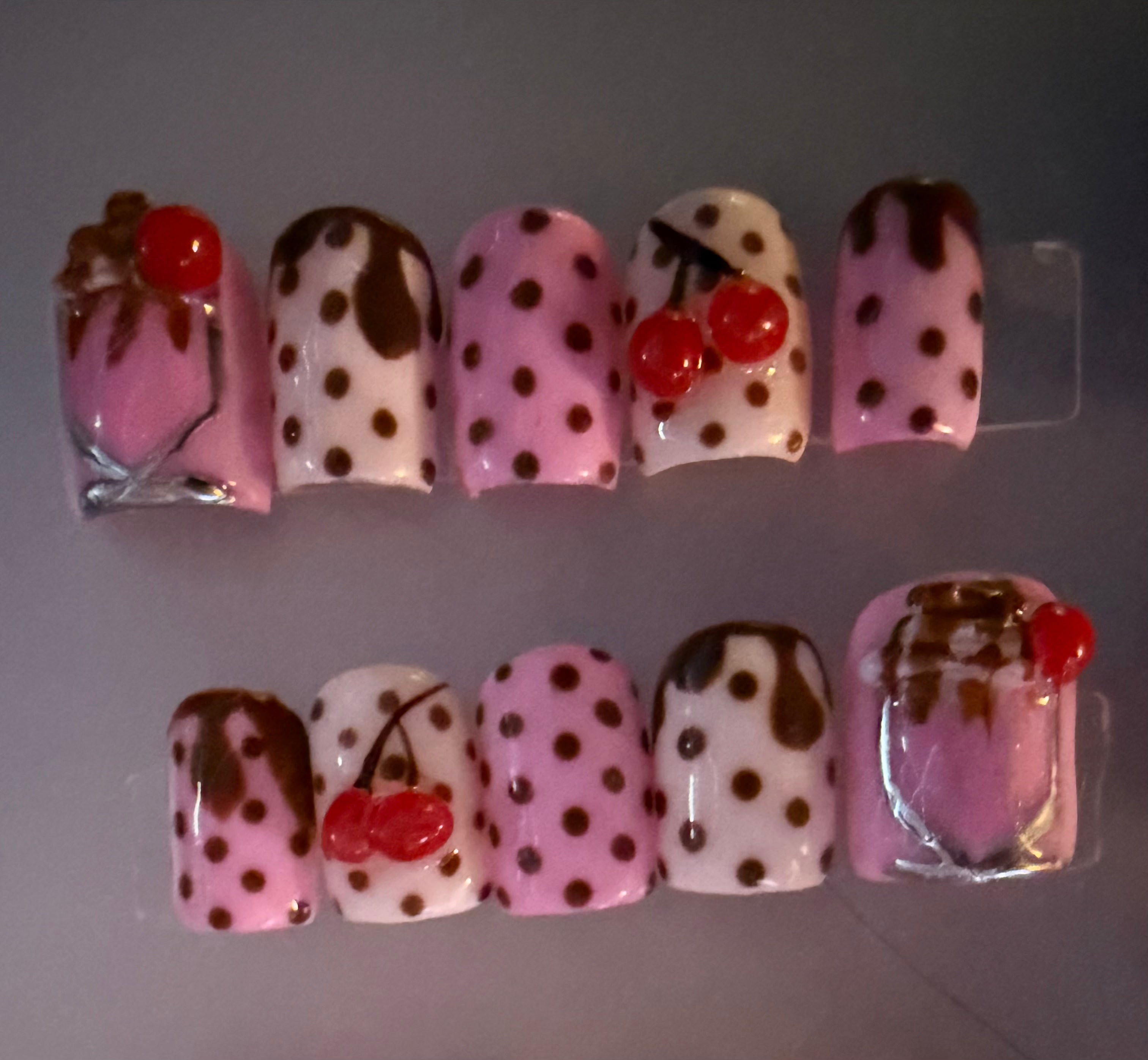 Cherry Slide Sundae - Square